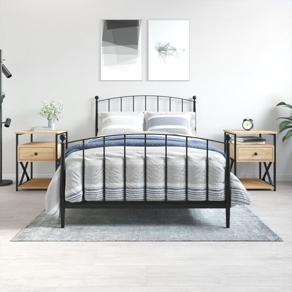 vidaXL naktsskapī&scaron;i, 2 gb., 40x42x55 cm, inženierijas koks, koka krāsa