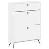 vidaXL Apavu skapis BREDA 78 x 24 x 103 cm Inženierijas koks Balts