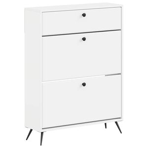 vidaXL Apavu skapis BREDA 78 x 24 x 103 cm Inženierijas koks Balts