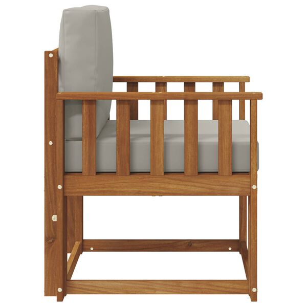 vidaXL Āra dīvāns Cieta akācijas koks un poliesters