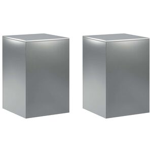 vidaXL Augu statīvs 2 pcs Sudraba 40 x 40 x 60 cm Nerūsējo&scaron;s tērauds
