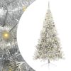 vidaXL Mākslīgais LED Ziemassvētku eglīte Sudraba 240 cm PET
