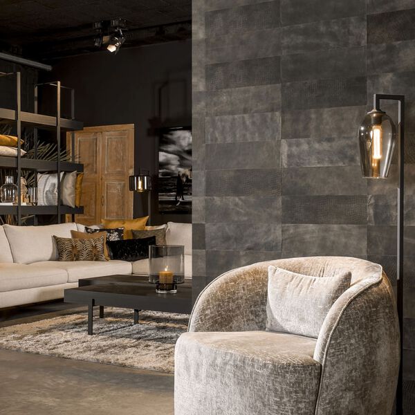 WallArt flīzes Hennessy, 16 gab., divi melnie toņi, āda