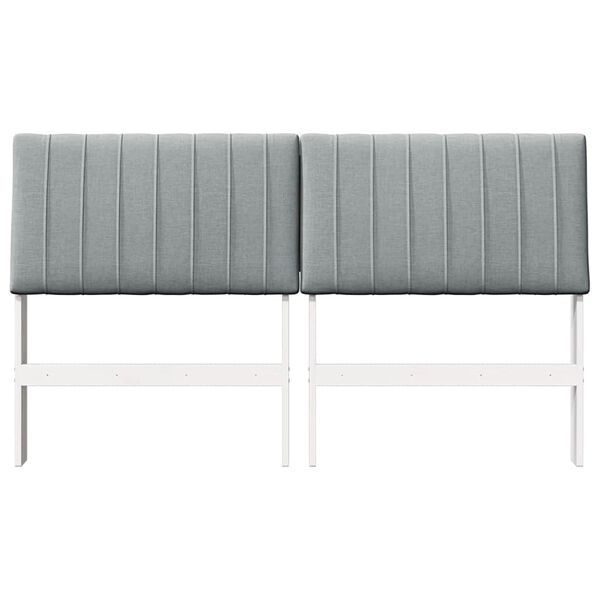 vidaXL Mīkstināts gultas galvgalis Gai&scaron;i pelēks 150 cm