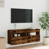 vidaXL TV plaukti ar LED lampiņām, 100x30x40 cm, ozolkoka krāsā