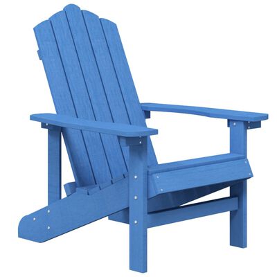vidaXL dārza krēsli, 2 gab., HDPE, ūdens zili