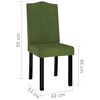 vidaXL virtuves krēsli, 4 gab., tum&scaron;i zaļ&scaron; samts