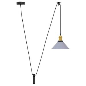 vidaXL piekaramā lampa, regulējams augstums E27 spīdīgs pelēks &Oslash; 22 cm