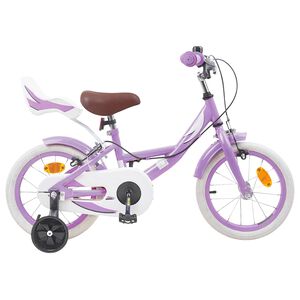 vidaXL Bērnu Velosipēds 12 Collas no 2-4 gadiem Violeta