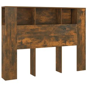 vidaXL gultas galvgalis ar plauktu, ozolkoka krāsa, 140x18,5x104,5 cm