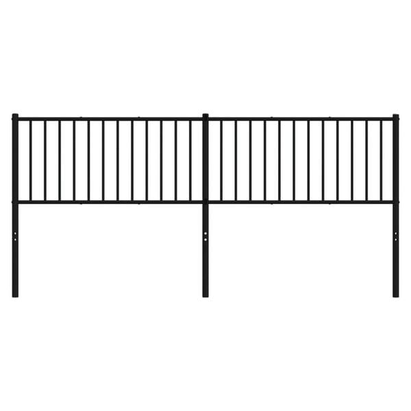 vidaXL gultas galvgalis, metāls, melns, 200 cm