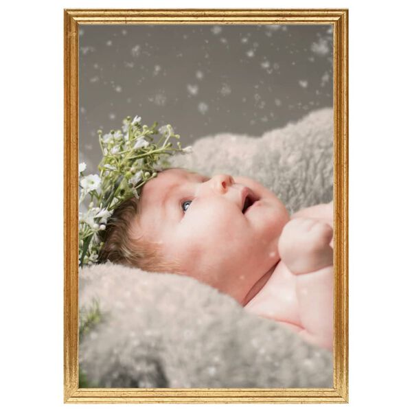 vidaXL foto rāmji, 5 gab., galdam, zeltaini, 15x21 cm, MDF