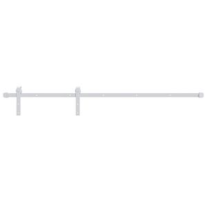 vidaXL bīdāmo durvju sistēma, 200 cm, balts tērauds