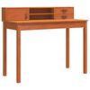 vidaXL Galds ar plauktu Vaks brūns 110 x 50 x 93 cm Ciets priedes koks