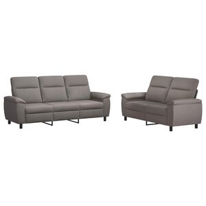 vidaXL Dīvānu komplekts 2 pcs Pelēkbrūna Audums