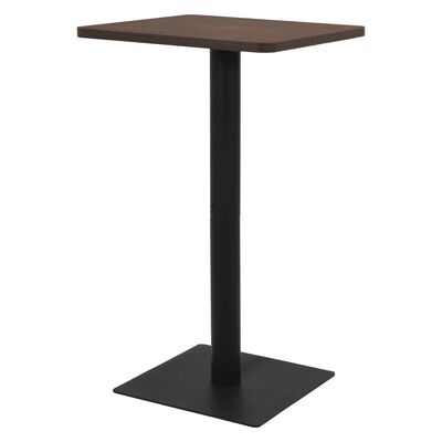 vidaXL bistro galds, 70x70x107 cm, tumša pelnu krāsa