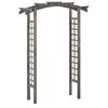 vidaXL &scaron;paleru arka/pergola, 150x50x210 cm, pelēka, impregnēta priede