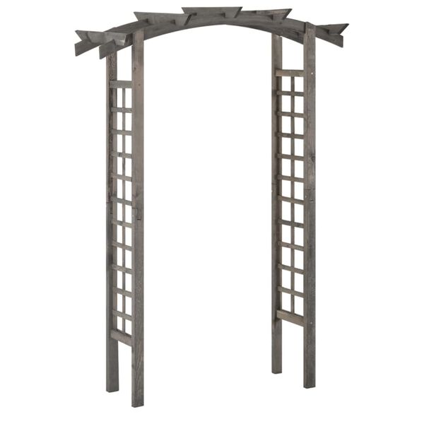 vidaXL &scaron;paleru arka/pergola, 150x50x210 cm, pelēka, impregnēta priede