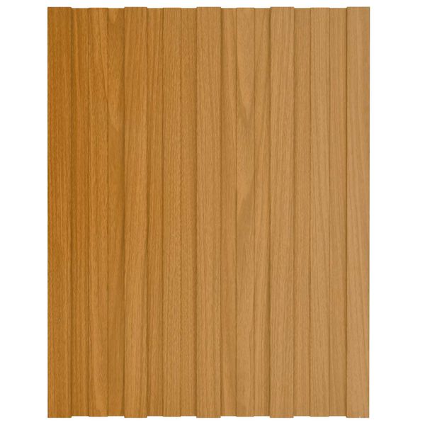 vidaXL Jumta panelis 12 pcs Dabiska 60 x 45 cm Cinkots tērauds
