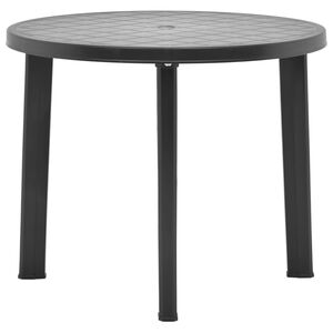 vidaXL dārza galds, antracītpelēks, 89 cm, plastmasa