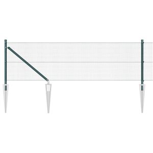 vidaXL Savilktā stieple ar adatām 10 x 0,4 m PVC pārklāts tērauds Zaļa