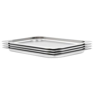 vidaXL Gastronorm trauki, 4 gab., GN 1/1, 20 mm, nerūsējo&scaron;s tērauds