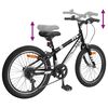 vidaXL Kalnu Velosipēds 24 Collas 6-Speed no 8 līdz 12 gadiem Melna