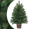 vidaXL Mākslīgā Ziemassvētku eglīte Zaļa 75 cm PVC, PE un tērauds