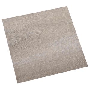 vidaXL Pa&scaron;līmējo&scaron;ie Grīdas Dēļi Pelēkbrūna 30,5 x 30,5 cm 20 gab. PVC