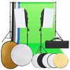 vidaXL fotostudijas komplekts &ndash; gaismas, fons, reflektori