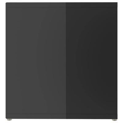 vidaXL TV plaukts, 142,5x35x36,5 cm, spīdīgi pelēks, skaidu plāksne