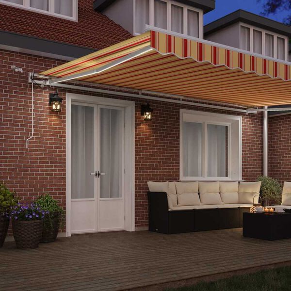 vidaXL Izvelkams jumtiņ&scaron; Dzeltena un oranža 500 &times; 300 cm