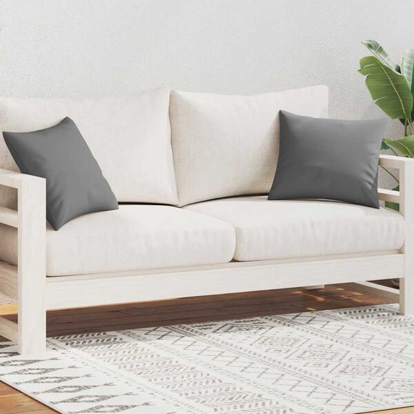 vidaXL dārza mēbeļu spilveni, 2 gab., 45x45 cm, pelēki