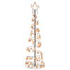 vidaXL LED ziemassvētku eglīte ar nieciņiem 120 LED silti balta 180 cm