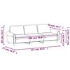 vidaXL trīsvietīgs dīvāns, melns, 180 cm, samts