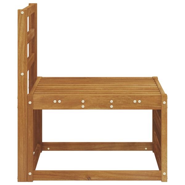 vidaXL Āra vidējā dīvāns Cietā akācijas koks Dabiska 59 x 63 x 73 cm