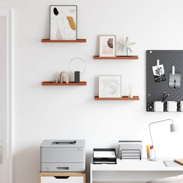 vidaXL Sienas plaukts 4 pcs Sarkana 40 x 9 x 3 cm Inženierijas koks