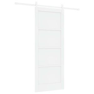 vidaXL Slīdo&scaron;ās durvis 83 x 202 cm Priedes masīvkoks Balts