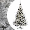 vidaXL Mākslīgā Ziemassvētku egle ar bumbiņu 120 cm 150 LED