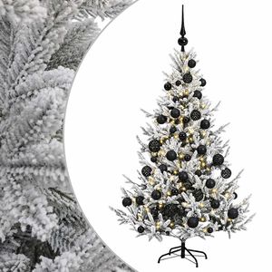 vidaXL Mākslīgā Ziemassvētku egle ar bumbiņu 120 cm 150 LED