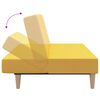 vidaXL 2-vietīga dīvāngulta, dzeltens audums