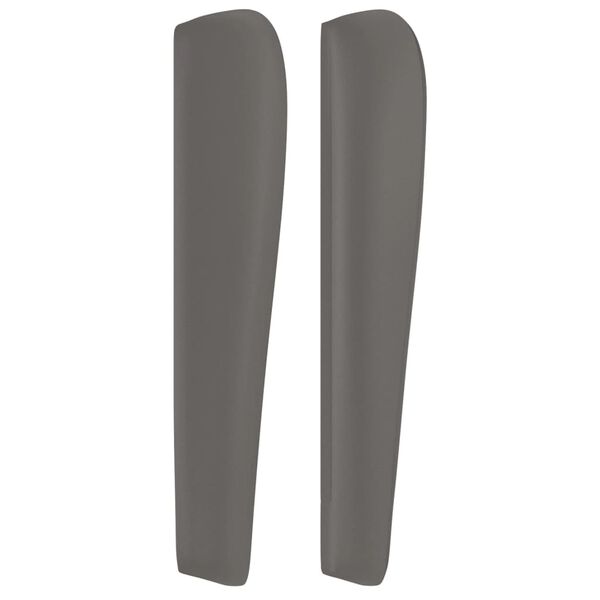 vidaXL galvgalis ar malām, 93x23x118/128 cm, pelēka mākslīgā āda