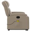vidaXL elektrisks masāžas krēsls paceļams kapučīno krāsas mākslīgā āda