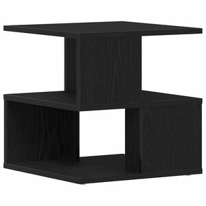 vidaXL Sānu galds Melns ozolkoks 40 x 40 x 40 cm Inženierijas koks