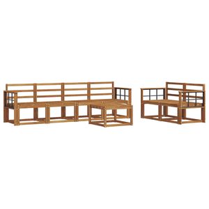 vidaXL Āra dīvānu komplekts 7 pcs Dabiska