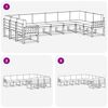 vidaXL Āra dīvānu komplekts ar spilvenu 10 pcs Dabisks un krējuma