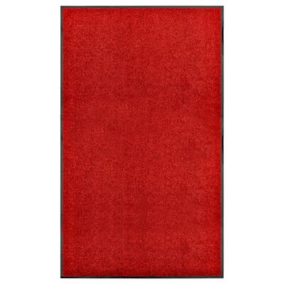 vidaXL durvju paklājs, mazgājams, sarkans, 90x150 cm