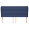 vidaXL galvgalis ar malām, 203x23x118/128 cm, zils audums