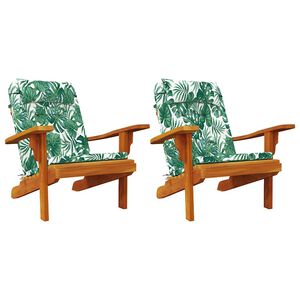 vidaXL Krēslu spilveni Lapa 2 pcs Lapu raksts 58 x 77 x 4,5 cm