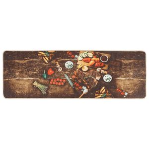 vidaXL virtuves paklājs, 60x180cm, daudzkrāsains, mazgājams, neslīdošs